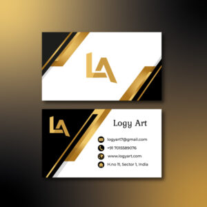 Black And Gold Business Card Vector Art