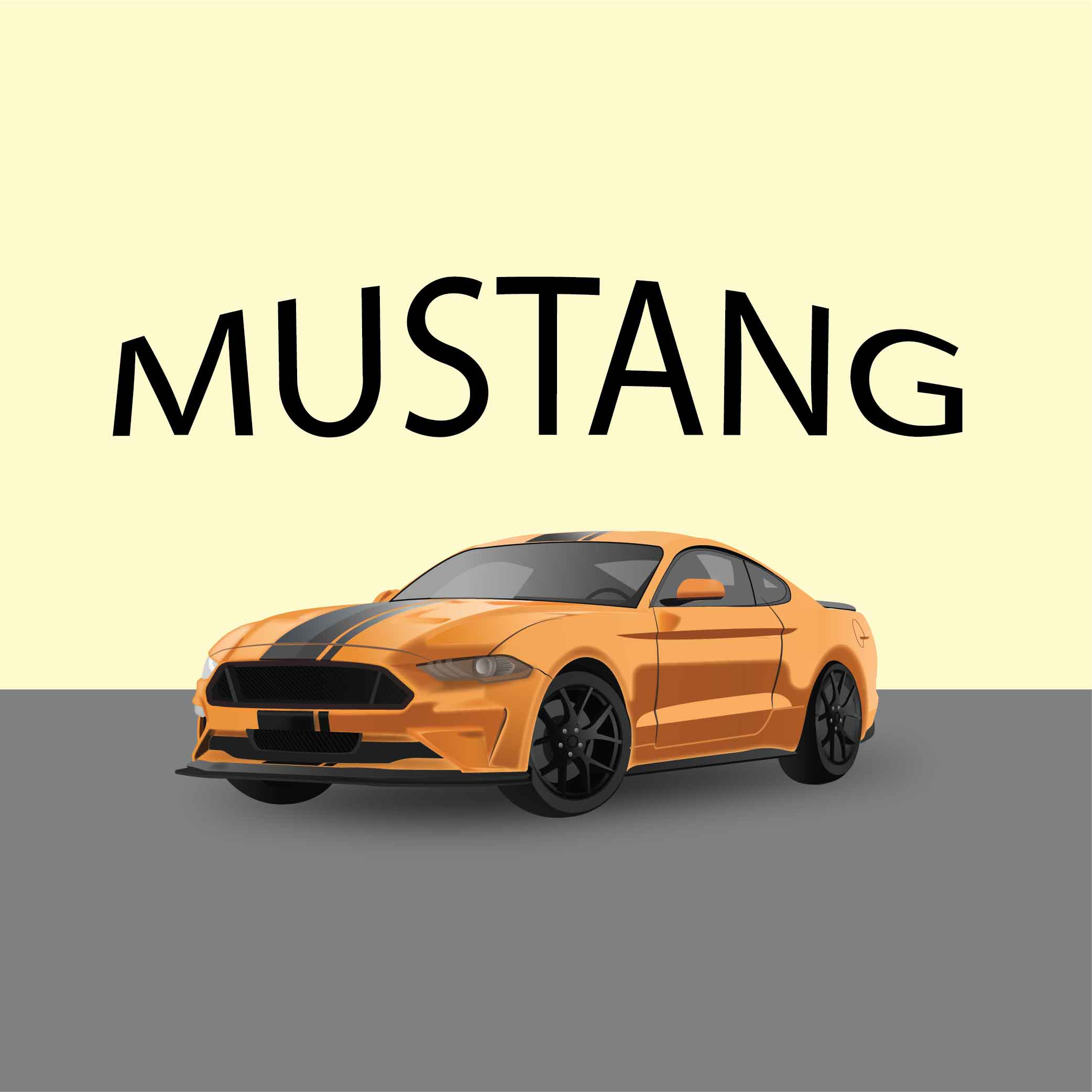 Mustang Car Illustration